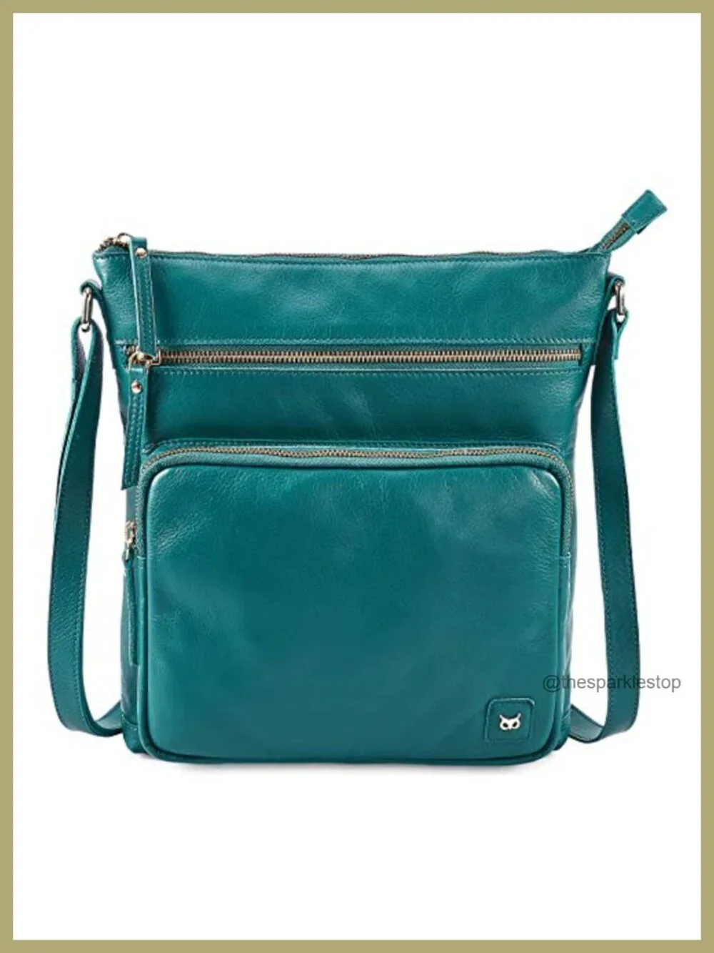 Genuine Full-Grain Leather Crossbody Bag Sling Purse Travel Handbag
